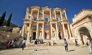 Library of Celsus in Ephesus taken on the Ephesus Miletos Tour - Okeanos Travel