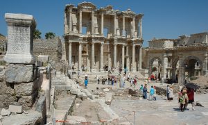 A Photo Of The Library Of Celsus Taken On The Okeanos Travel Tour