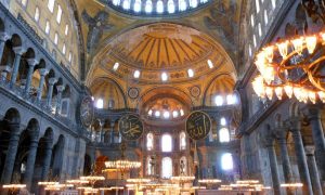 The inside of The Hagia Sophia, Half Day Istanbul Tour With Hagia Sophia