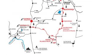 the map of the The Kaymakli Underground City in Cappadocia, Kaymakli Underground City Tour, Okeanos Travel Turkey